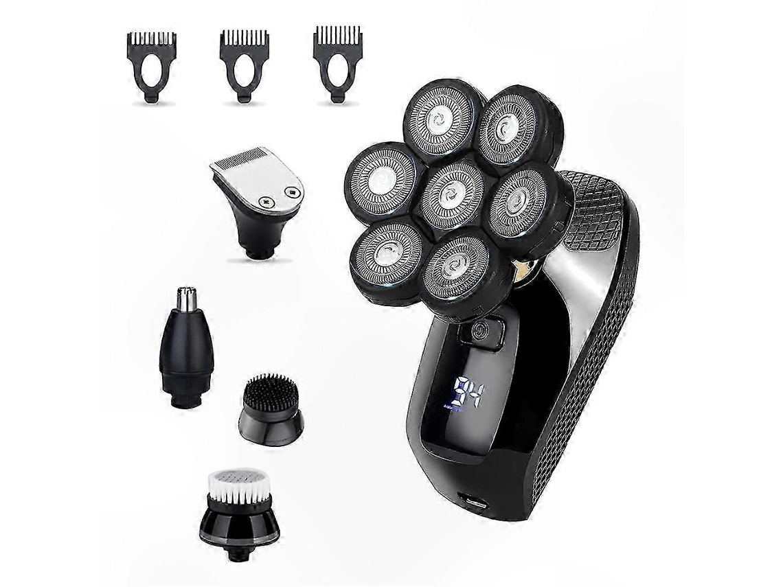 Kit De Barbear Elétrico 5 Em 1 Para Homens, Cuidado De Barba E Cabeça