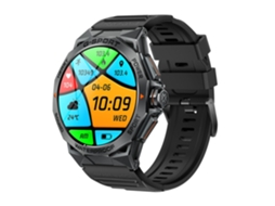 Relógio inteligente K62 com chamadas Bluetooth, tela AMOLED de 1,43 polegadas e modos multiesportivos, Orange Ly Ebike