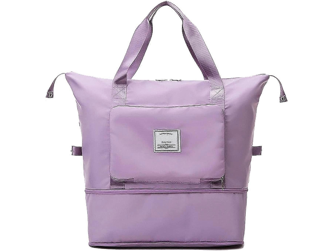 Mala De Viagem Dobrável, Portátil, De Grande Capacidade, Em Tecido Oxford Impermeável, Leve, Ideal Para Compras, Academia E Esportes (roxo Escuro).
