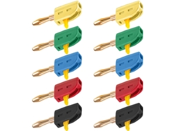 Conectores Banana Sólidos de 4 Mm com Pontas Banhadas a Ouro Estojo de Medição Pa SFUSHOS