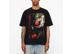 Rockinstone Terminator Red Eye Black Adult T-shirt Size:m