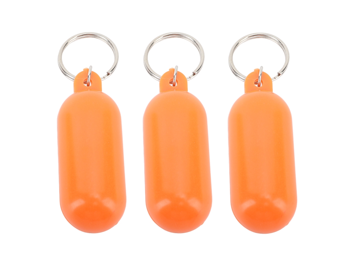 Yncm-chaveiro Flutuante Aço Inox Abs Laranja 3pcs