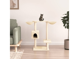 Vidaxl Árvore C/ Postes Arranhadores 82 Cm Cor Creme