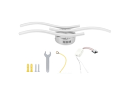 2026 lâmpada de Teto Moderna 105led com Ondas para Sala e Quarto Luz Quente Ac85 265v Decoração Residencial