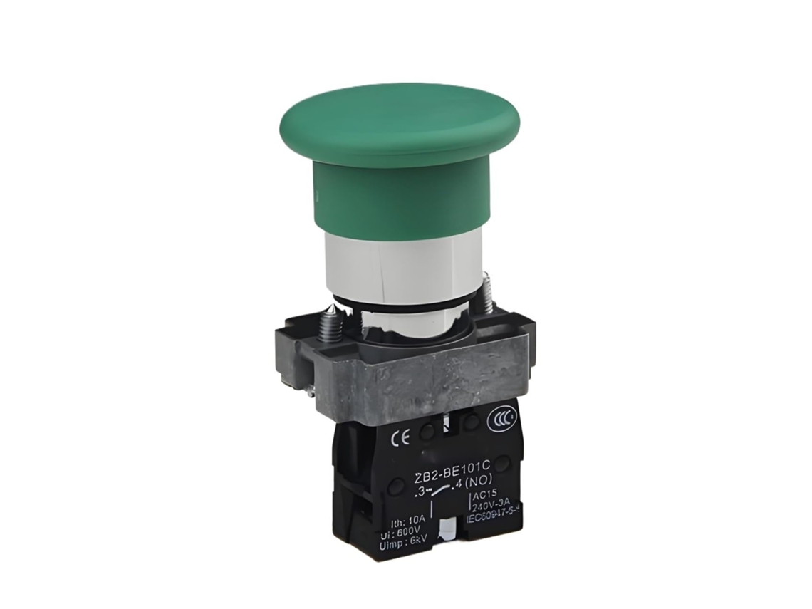 1 Botão de Pressão Verde com Cabeça Plana e Função Normalmente Aberta Xb2ba31c Zb2ba3c+zb2bz101c — Envio Rápido