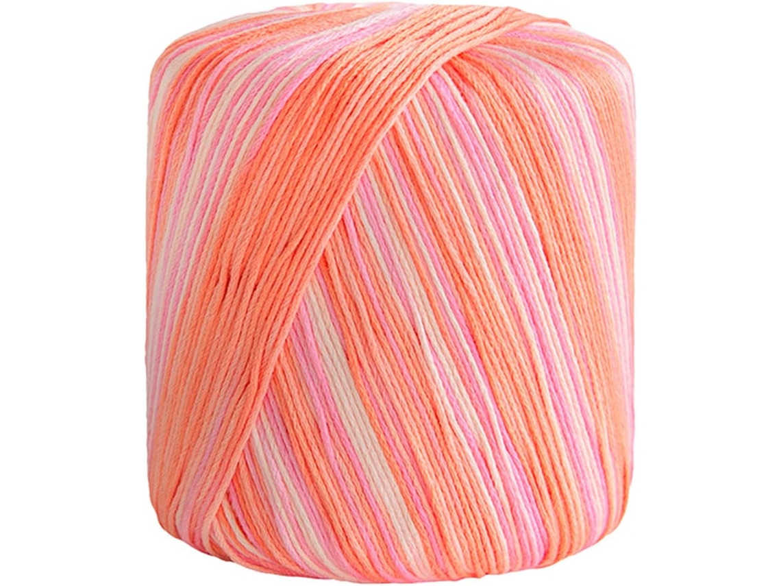 Lurelia Fio Algodão Grosso Colorido 50g 130 Metros 3,0 Mm Rosa Para Tricô Crochê Mantas Artesanais