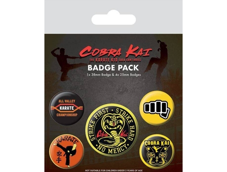 Pin  Pack Cobra Kai No Mercy Badge (Idade Mínima: 10 Anos)