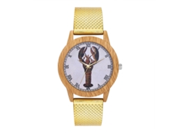 Relógio de pulso Zhoulianfa Simple Fashion Quartz com pulseira de silicone para homens e mulheres, dourado.
