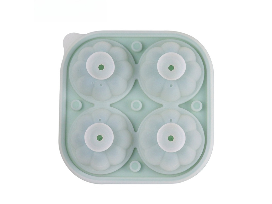 Forma De Gelo Em Forma Abóbora Halloween Ideal Para Festas De Outono E Ação De Graças, Decoração De Bebidas Para Bar. Verde Hexinyigjly