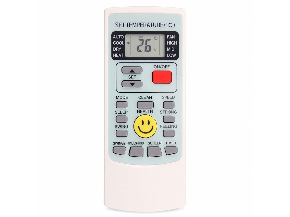 Comando À Distância Para Ar Condicionado Compatível Com Aux, Modelo Ykr-h/209e