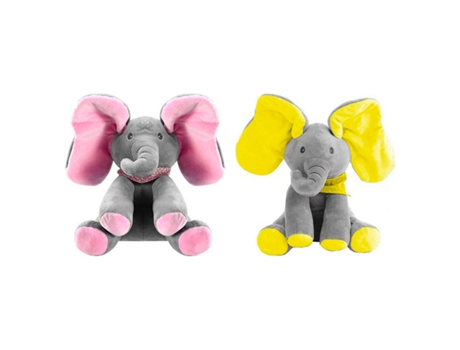 Peluche Elefante Infantil Que Canta E Abanda As Orelhas Elephant Toy Trumpy Cor De Rosa Amarelo Mormark