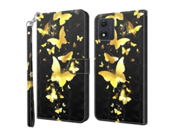 Capa De Couro Com Padrão De Pintura 3d Para Motorola Moto E13