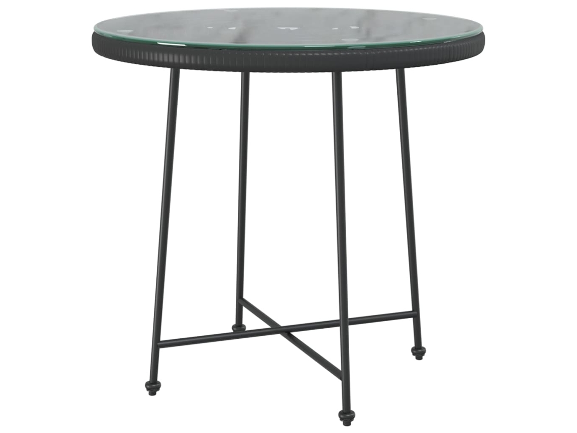 Dining Table, Dining Tables Vidaxl Preto Aço (ø 80 X 74 Cm)
