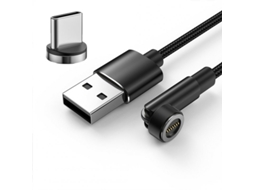 Carregador Giratório Graus Carregamento Rápido Dados Usb Interface Magnética