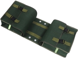 Alforje vintage em lona resistente, 30 x 28 x 18-21 cm, para motocicleta.