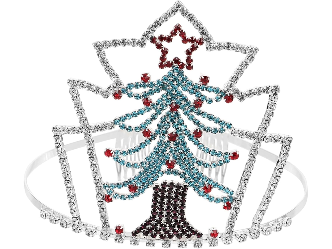 Conjunto De 2 Tiaras De Natal Com Pérolas E Guirlandas De Natal