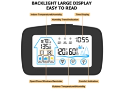 Termômetro Higrômetro Digital Portátil TA620A, Alta Precisão, Sensor GXHTC3, LCD com Luz de Fundo | S/MARCA