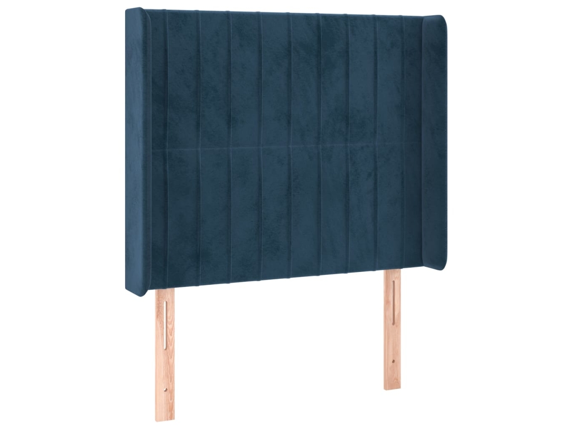 Headboard, Headboards Vidaxl Azul Veludo (83 X 16 X 118/128 Cm)
