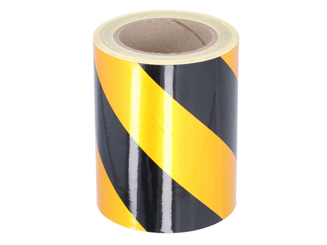 Fita Refletora Amarelo Preto para Veículos Reboques e Barcos
