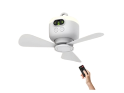 Ventilador Portátil de Pendurar Recarregável USB 8000mAh com Luz LED CZHHMART