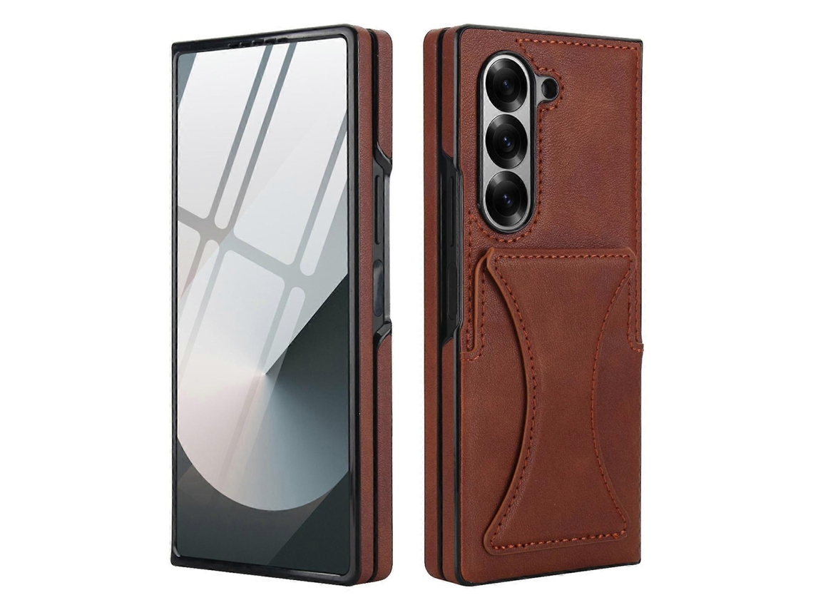 Capa De Celular Com Compartimento Para Cartão E Suporte Dobrável Integrado