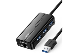 Hub USB Ethernet 3.0 RJ45 USB 1000 Mbps Gigabit Network compatível com Mi Box S Mi Box 3 Switch com suporte para Mac OS Windows 11 10 8 7 Linux Lalalamoli