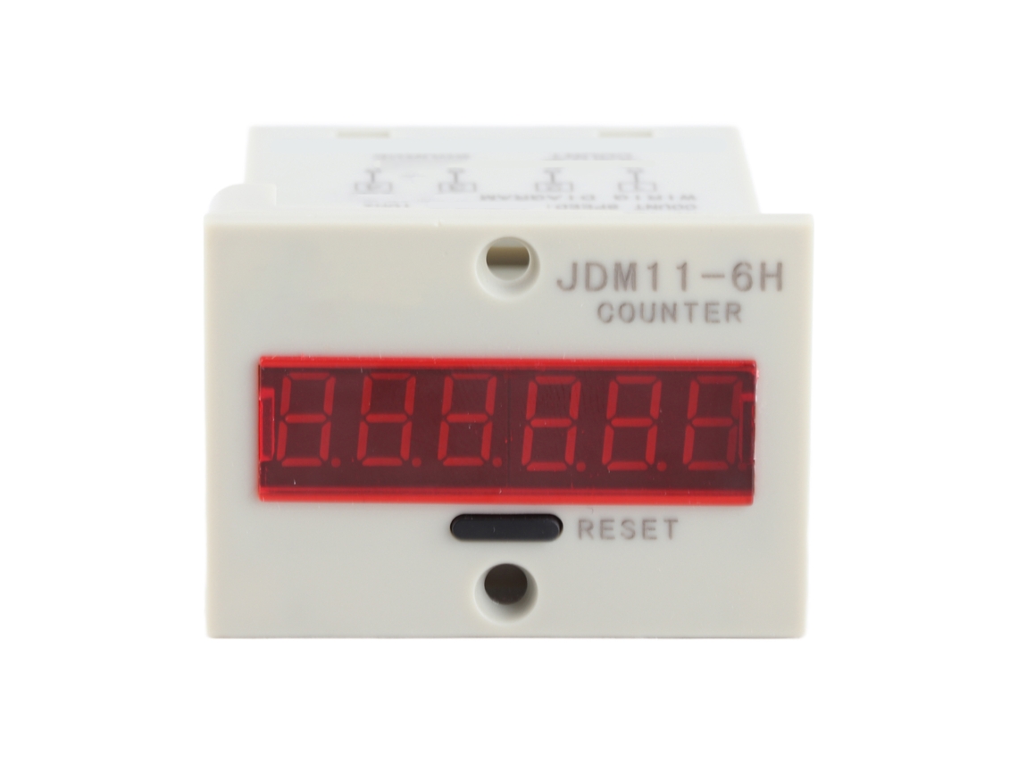 Contador Electrónico Led Digital Jdm11-6h 6 Dígitos Sin Voltaje 0-999999 Ac/dc12v 0.38 Pulgadas