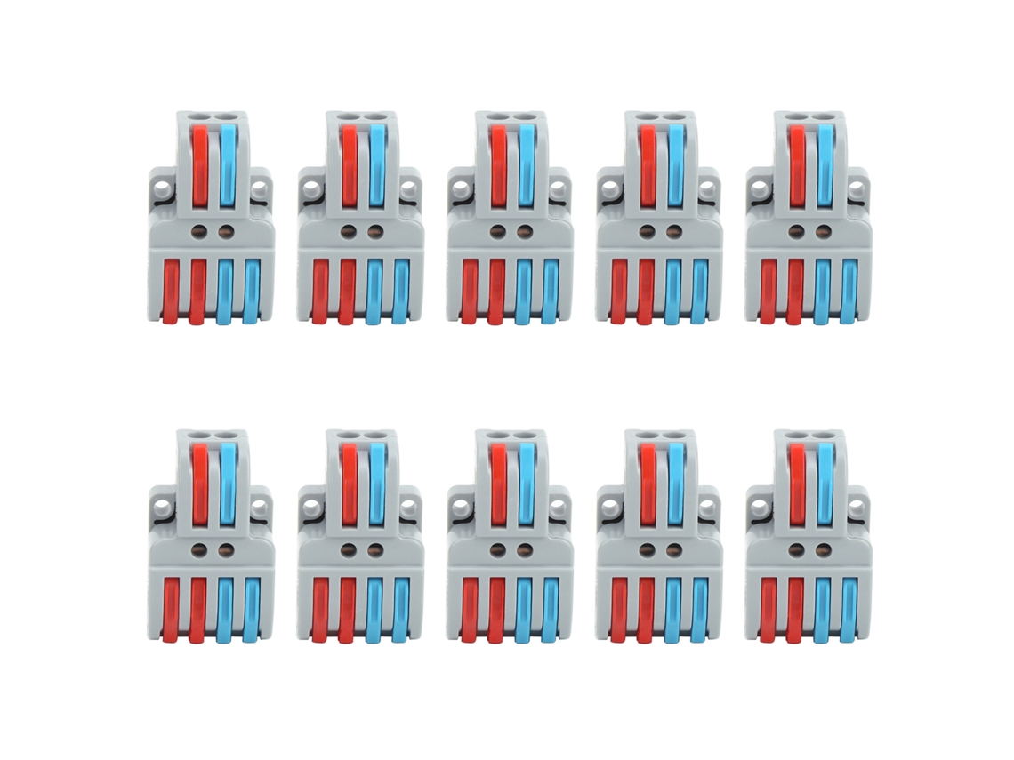 2026velora-conector De Cable Rápido 2 Entradas 4 Salidas Bloque Terminal 10 Piezas Lt‑422