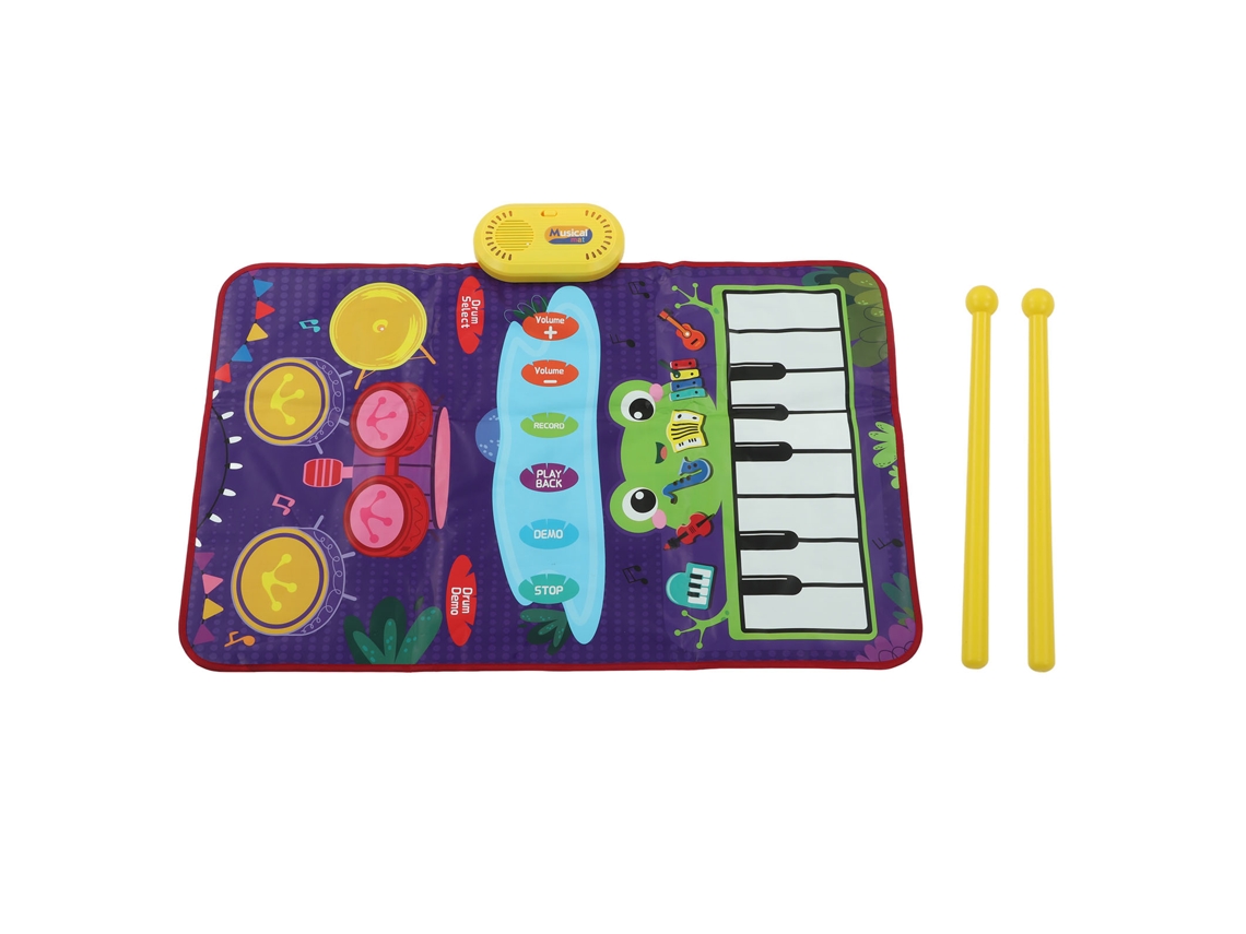 Colchão musical infantil WalshLXq com bateria de jazz e teclado de piano, brinquedo musical tátil educativo