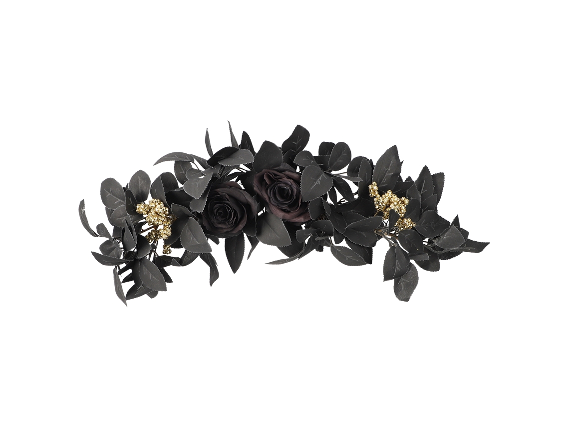 Laxiscreed Papel De Parede Black Rose Leaf Velvet Para Portas E Decoração Halloween Com Elegância Natural