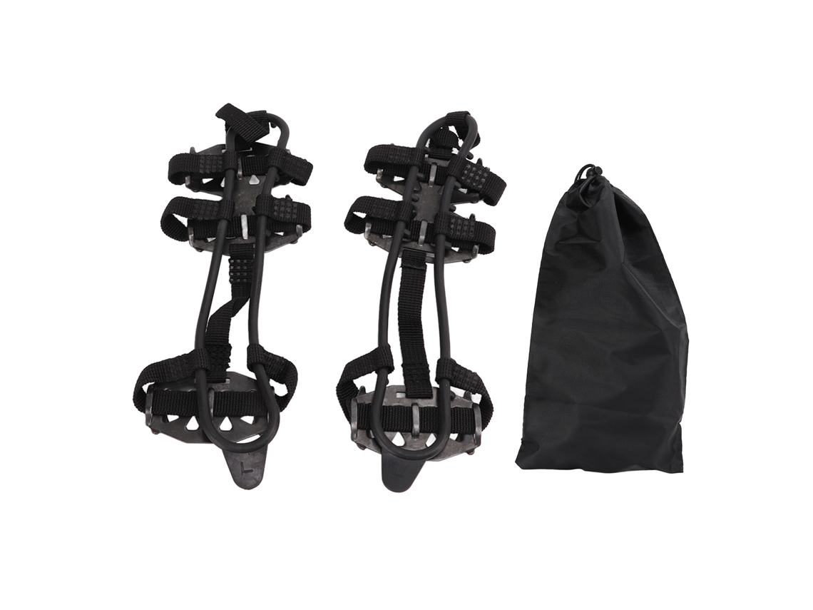 Crampons de Escalada Aço Inox 24 Dentes Preto L