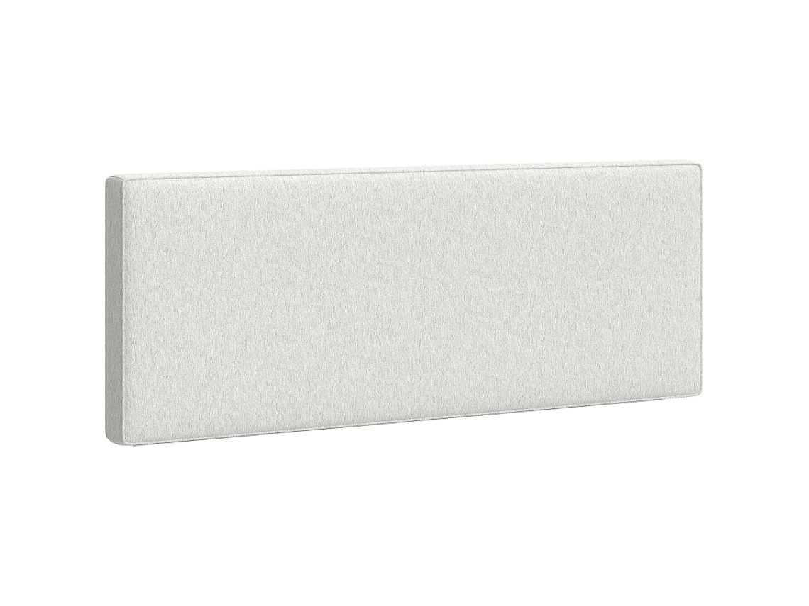 Cabeceira Parede Estofamento 160x10x60cm Tecido Branco Creme VELTRIX