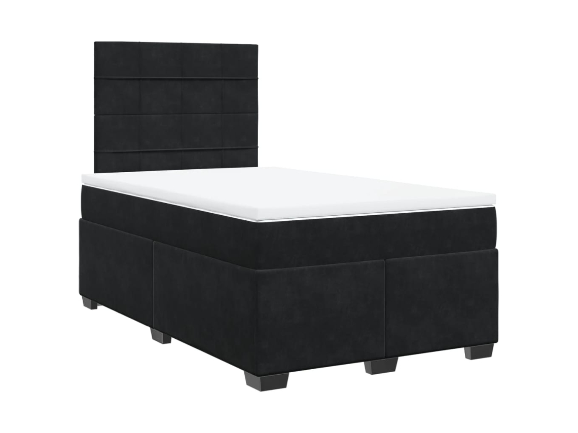 Box Spring Bed, Box Spring Beds Vidaxl Preto Veludo (120 X 200 Cm)