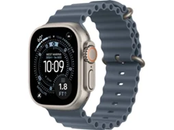 APPLE Watch Ultra 3 GPS + Cellular 49 mm Titânio Natural com Bracelete Ocean Azul-âncora
