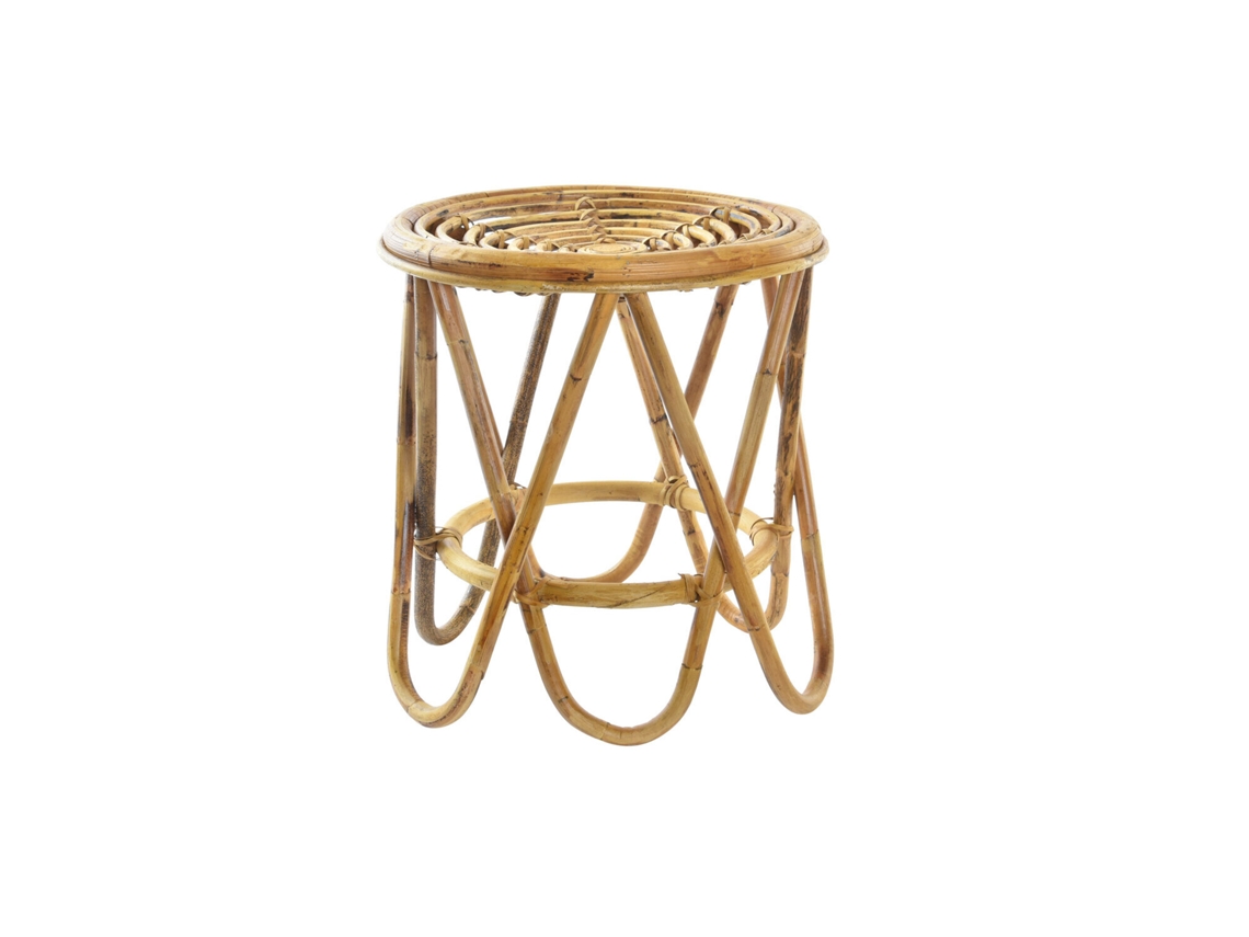 Mesa Lateral em rattan natural marrom, 38x38x41,7cm ALEXANDRA HOUSE LIVING