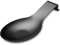 Reposo Colher Preto Mate Aço Inoxidável, Suporte de Utensílios de Cozinha, Resistente À Oxidação, Seguro para Lava louças, 25cm