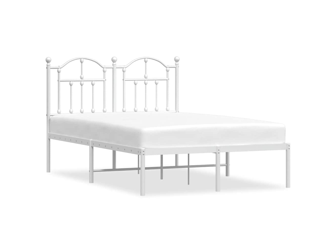 Bed Frame, Bed Frames Vidaxl Branco Aço (120 X 200 Cm)