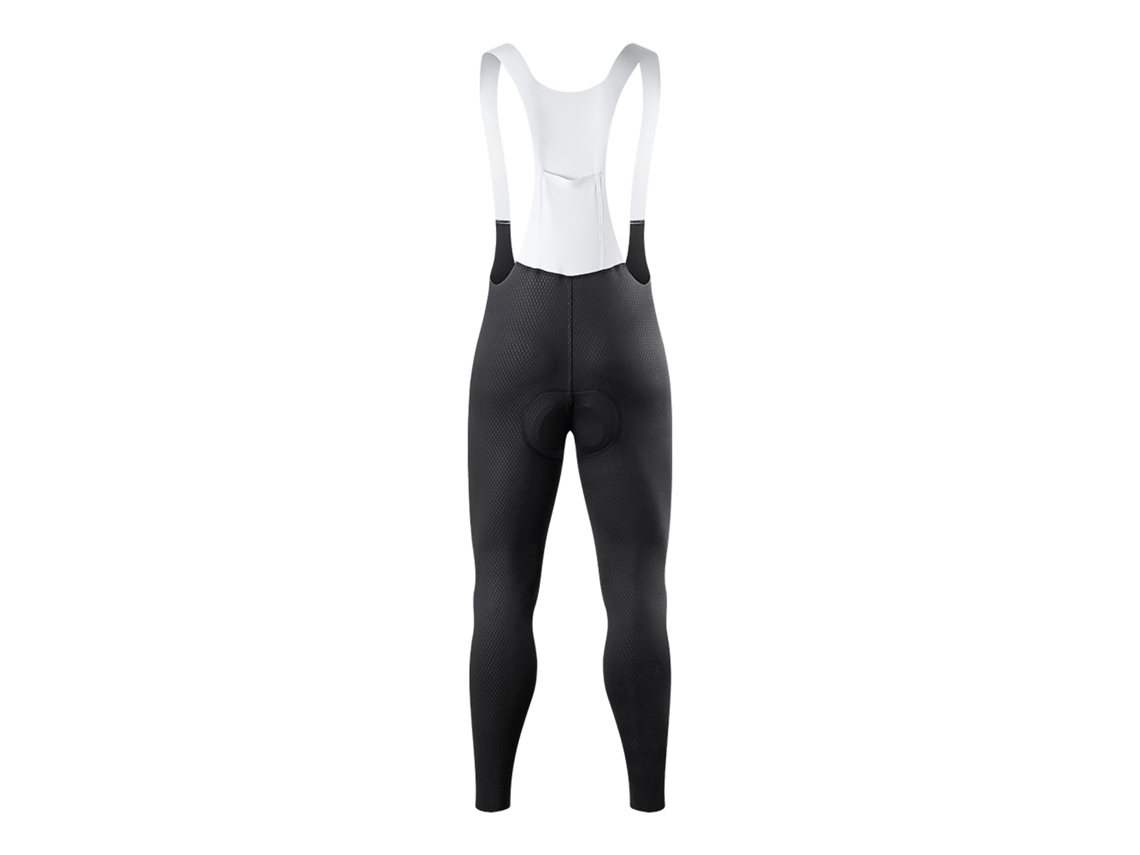 Calças de ciclismo masculinas com suspensórios e bolso traseiro acolchoado para ciclismo em estradas de terra, marca única.