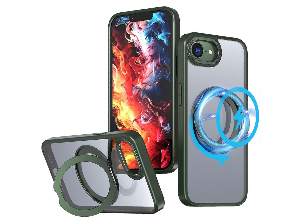 Capa Para Iphone 16e Compatível Com Magsafe Tpu Capa De Acrílico Com Suporte