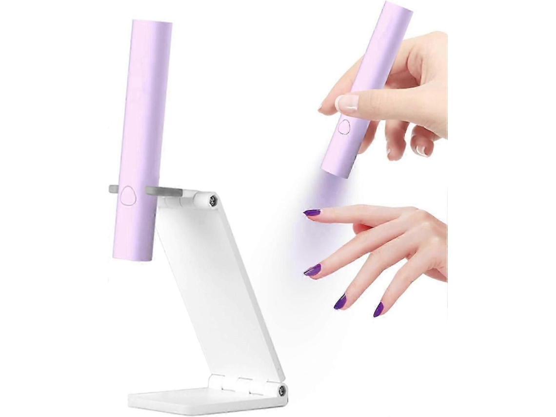 Mini Lâmpada de Unhas Led Uv, Sem Fio 3w, Caneta Secadora para Salão Beleza, Lanterna Par a Gel Secage GOKOCO