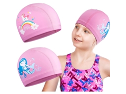 2 Bonés De Natação Para Crianças, Bebês, Meninos E Meninas, Boné Impermeável Para Cabelo Longo E Curto