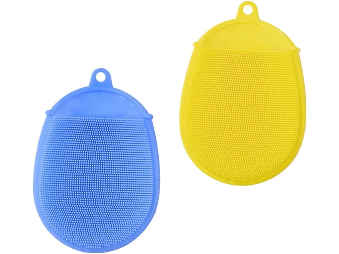 Lurelia Pack De 2 Escovas De Banho Para Bebé, Silicone Macio E Massagem Suave, Uso Diário