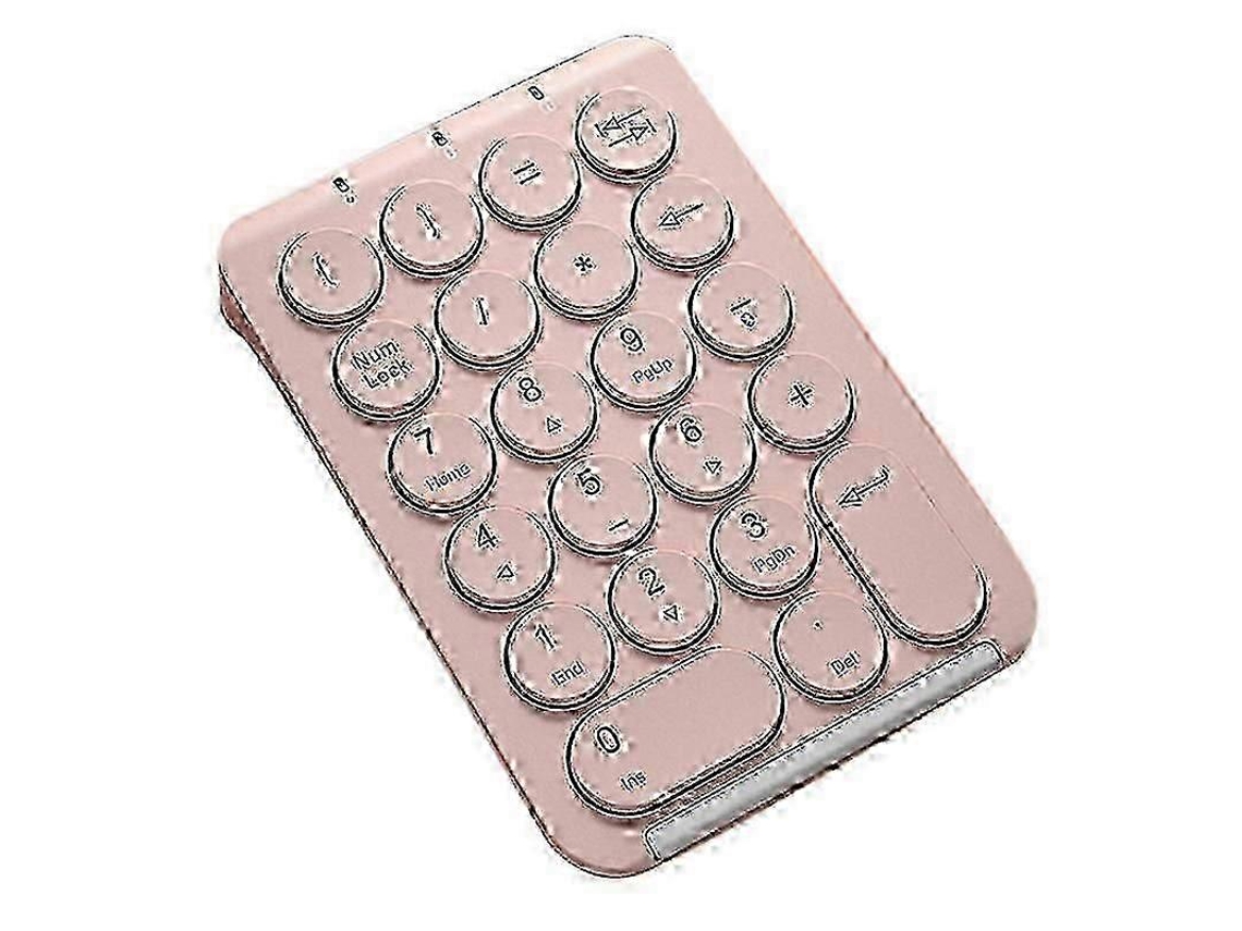 Teclado Numérico Sem Fio Bluetooth Com 22 Teclas Redondas E Teclado Numérico Recarregável Ly Ebike (rosa)