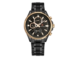 Relógio de Pulso Masculino de Aço Resistente À Água 30m Quartz com Calendário Naviforce
