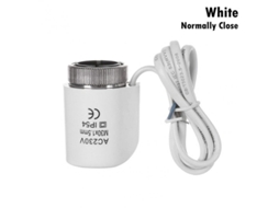 Atuador elétrico para aquecimento de piso, válvula de manifold, 230V, IP44, branco
