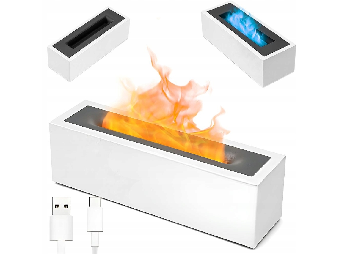 Umidificador e Difusor de Aromas de Mesa com Efeito de Chama BRILVIBERA