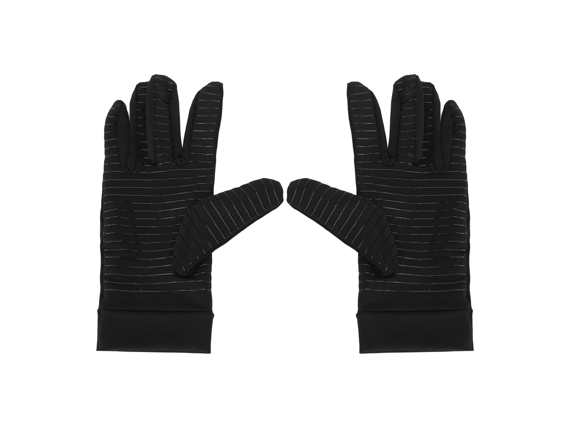 Luvas de fibra de cobre Baok-Artrite com compressão total dos dedos, confortáveis, macias e respiráveis para jogos e culinária.