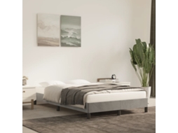 Vidaxl Estrutura De Cama Sem Colchão 120x200 Cm Veludo Cinzento-claro