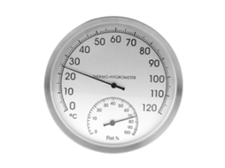Termômetro De Parede Redondo Atualizado Para Uso Interno E Externo, Higrômetro Adequado Para Sauna, Cor Prata. Nostalgia88