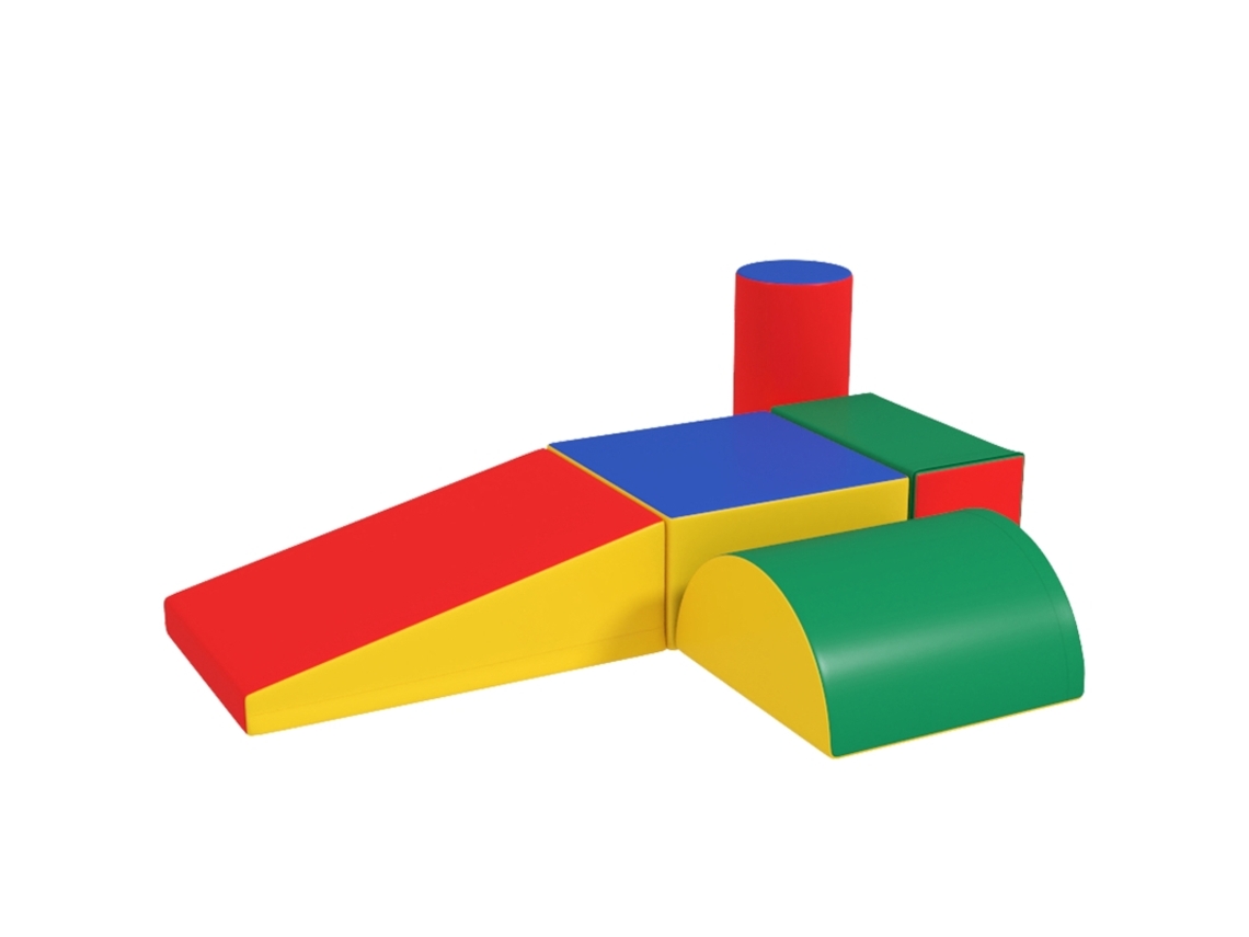 5 em 1: Escalador Infantil com Rampa, Ponte e Escada Triangular, 18 48 Meses, Colorido